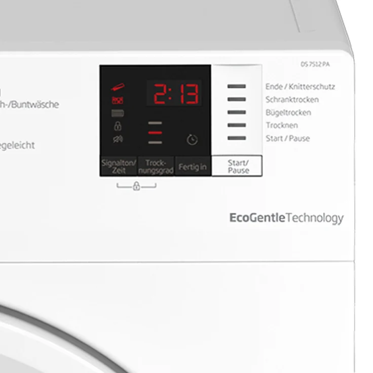 Beko DS7512PA, Wärmepumpentrockner, A+++, Fassungsvermögen 7 kg, Standgerät, Breite 59,5 cm, Startzeitvorwahl, Restlaufzeitanzeige – Bild 7