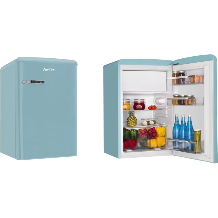 Amica KS15612T VT 862 AL WID Kühlschrank, freistehend, türkis, Breite 55 cm, Energieklasse E – Bild 7