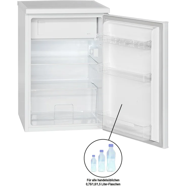 Bomann KS 2184.1 Kühlschrank, freistehend, weiß, LED, Breite 56 cm, Energieklasse E – Bild 3