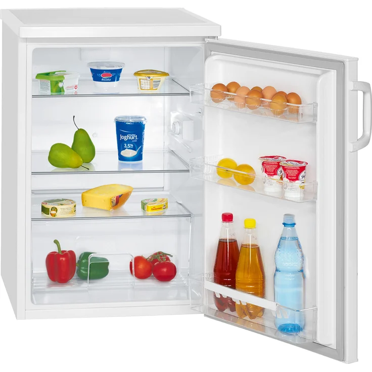 Bomann VS 2195.1 Kühlschrank, freistehend, weiß, Abtauautomatik, LED, Breite 56 cm, Energieklasse D – Bild 4
