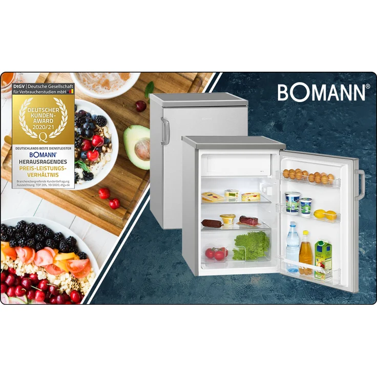 Bomann KS 2194 Kühlschrank, freistehend, weiß, Breite 56 cm, Energieklasse D – Bild 5