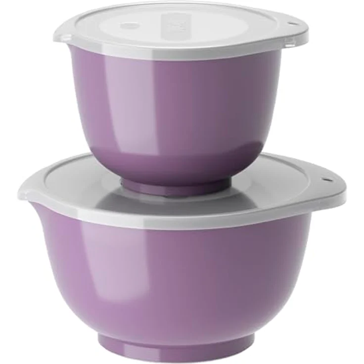 Rosti Margrethe Schüssel Set, Rührschüssel Set, 4-Teilig mit 2 Rührschüsseln und 2 Deckel, Kunststoff, Lavender – Bild 1