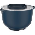 Mepal - Rührschüssel mit Deckel Chef it - Anti-Rutsch Boden - Mikrowellen- und Spülmaschinengeeignet - Material beständig bis zu 110°C - 3000 ml - Navy