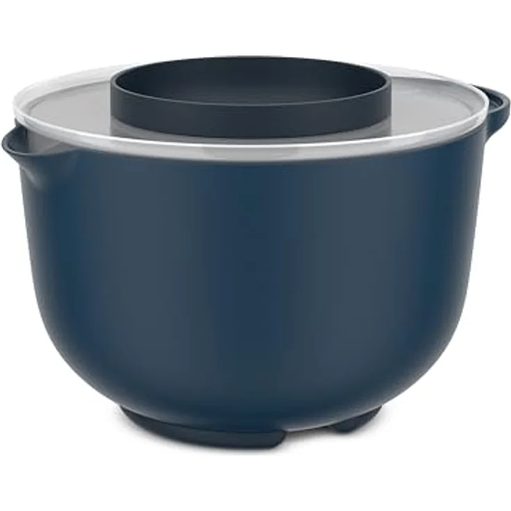 Mepal - Rührschüssel mit Deckel Chef it - Anti-Rutsch Boden - Mikrowellen- und Spülmaschinengeeignet - Material beständig bis zu 110°C - 3000 ml - Navy – Bild 1