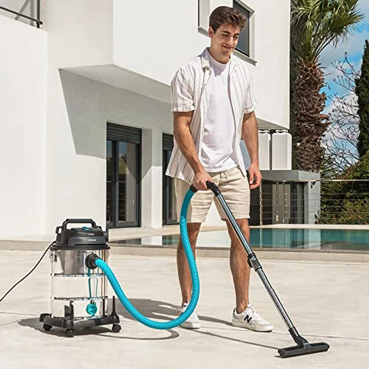 Cecotec Conga Rockstar Wet & Dry Steel Pro, Nass- und Trockensauger 30 L mit 1600 W, 23 kPa, Blasfunktion und Metallstruktur, 5m Aktionsradius, Doppelfiltersystem – Bild 2