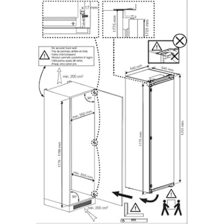 Beko BSSA315E4SFN, 1-türiger integrierter Kühlschrank mit 309 l, LCD-Bildschirm, HarvestFresh Technologie und Schnellkühlfunktion – Bild 3