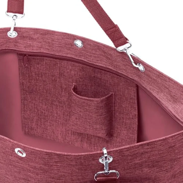 Reisenthel Einkaufstasche shopper XL, großer Einkaufsbeutel mit abnehmbaren Henkeln und Handytasche, braun – Bild 4