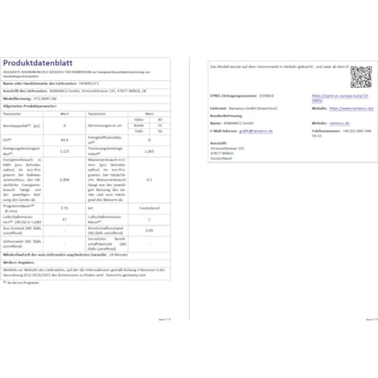 HEINRICHS HTG 8840, tragbarer Mini Geschirrspüler mit 6,5L Wasserverbrauch, freistehend, schwarz, 7 Programme, leise (47 dB) – Bild 10