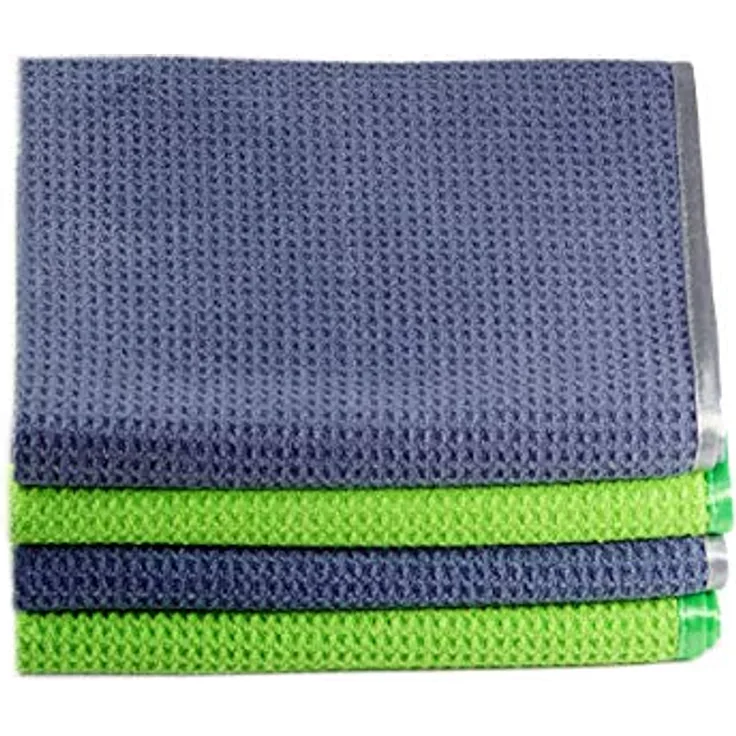 Glart 4er Set Mikrofasertücher Geschirrtücher Trockentuch 70x50 cm, Microfasertuch Waffeltuch, saugstarke Trockentücher für Glas, Küche, Geschirr, Bad