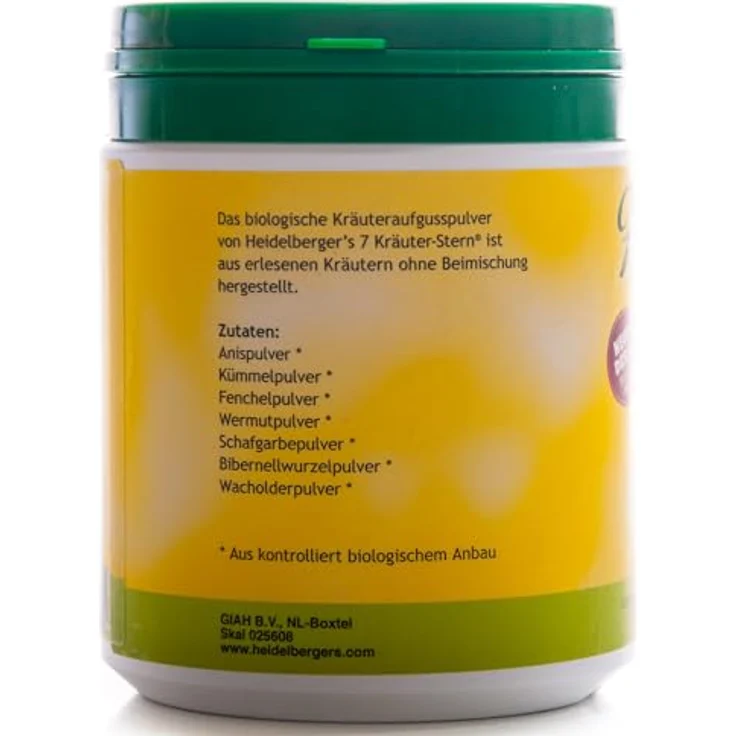 Heidelberger's BIO 7 Kräuter Stern Tee, 250 g zur Zubereitung eines Kräutertees – Bild 3