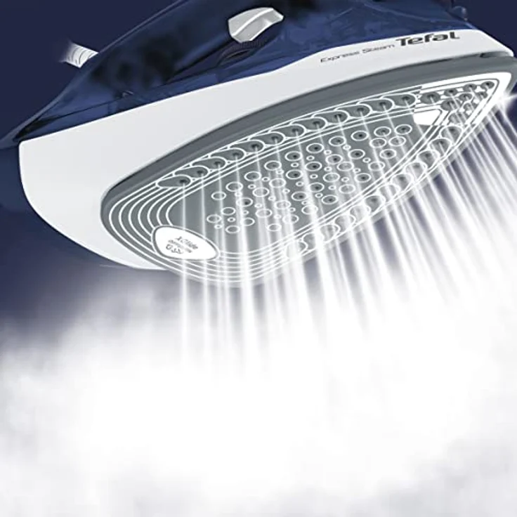 Tefal FV2838 Express Steam Dampfbügeleisen, 2400 W, 40 g-min Dampf, Dampfstoß 180 g-min, Keramiksohle, blau – Bild 4