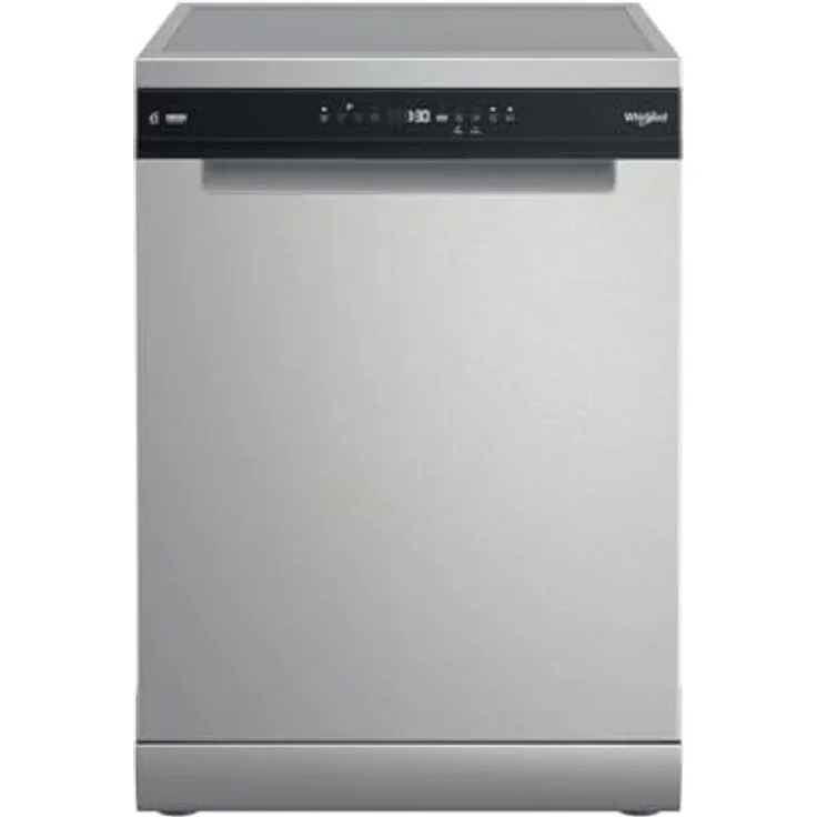 WHIRLPOOL W7F HP33 X, Einbau Geschirrspüler mit 15 Gedecken, 10 Programmen, 6TH SENSE Technologie, Geräuschpegel 43 dB, Edelstahl Oberfläche, Breite 60 cm
