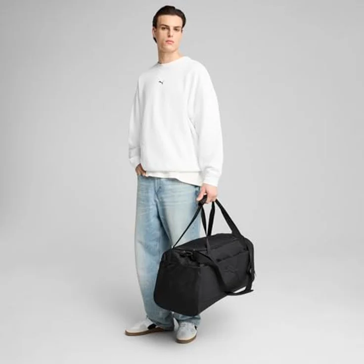 PUMA BUZZ MEDIUM SPORTS BAG, Sporttasche mit verstellbarem Schulterriemen, mehreren Fächern und strapazierfähigem Bodenelement, recycelte Materialien – Bild 2