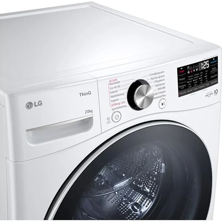 LG Waschmaschine F0WVT202 2ML, 20 kg Inverter Direct Drive mit TurboWash® 360°, AquaControl, Wäsche nachlegen, ThinQ® App-Kompatibilität – Bild 5