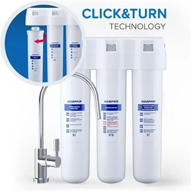 Aquaphor Crystal A Wasserfilter Set K2 - K5 - K7, Keimsperre gegen Bakterien, aktives Chlor, Schwermetalle, Pharmazeutika, Medikamente und Mikroplastik – Bild 3