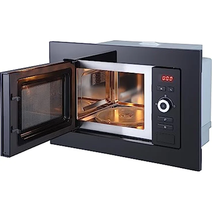 Respekta Einbau-Mikrowelle MW733 / 17 L Mikrowelle ohne Grillfunktion/Mikrowelle 700 Watt / 5 Leistungsstufen/Digitaltimer / 38 x 56 x 50 cm Einbaumaße (H x B x T) – Bild 3