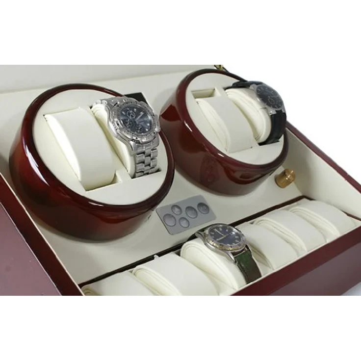 Uhrenbeweger Schaukasten Vitrine 10 Uhren Watch Winder Braun – Bild 3