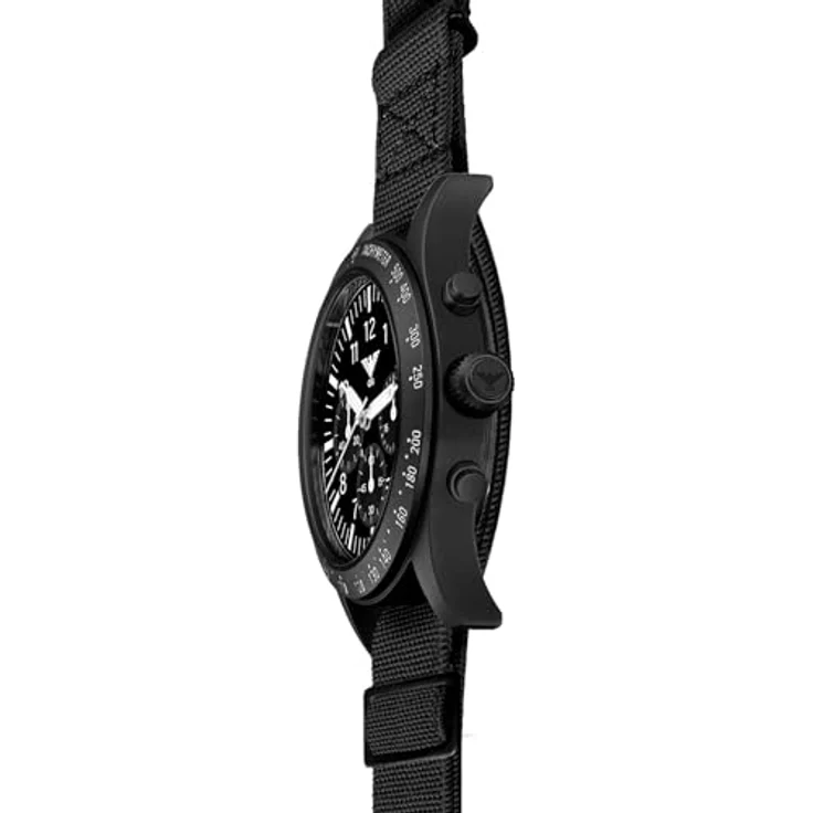 KHS Platoon Black Steel Solar Chronograph mit DIVERFLEX® Band schwarz – Bild 4