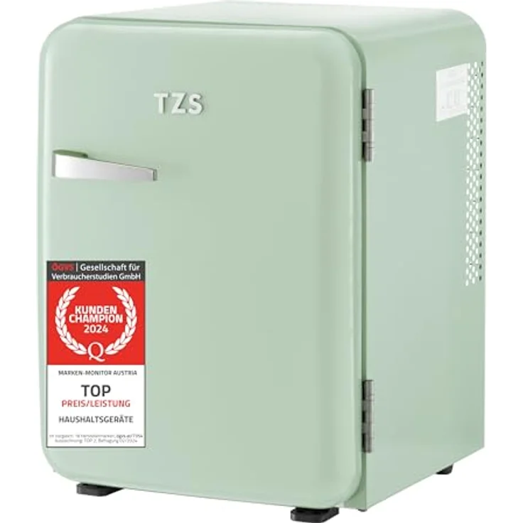 TZS First Austria Minikühlschrank | Retro Design | Einstellbare Kühlleistung | Türgriff | 40L | mint – Bild 1