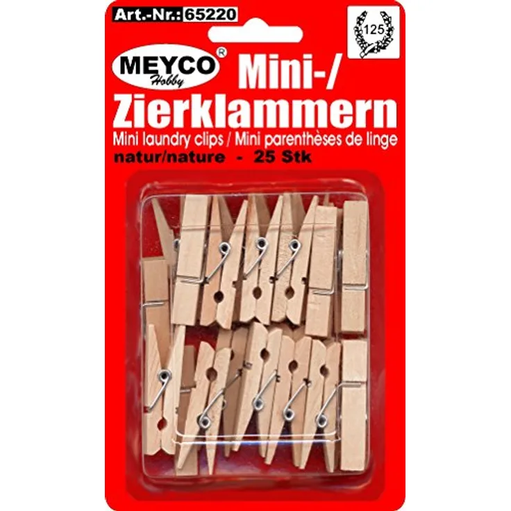 Mini Zier- Wäscheklammern