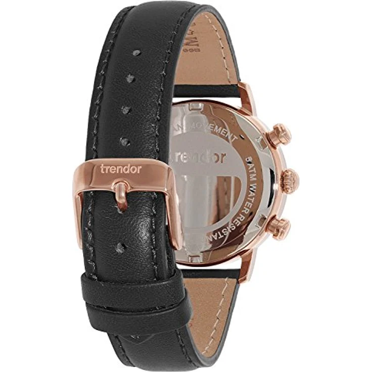 trendor Doreen Damen-Chronograph Elegante Armbanduhr für Frauen, Roségold, Stoppfunktion bis zu 60 Minuten, 7591-01 – Bild 3