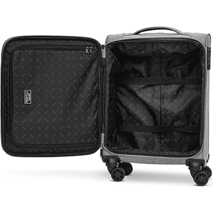 REDOLZ Essentials 12 Cabin Weichschalen Kabinen-Koffer | Leichter Trolley mit 4 Doppelrollen für Damen & Herren 37 x 23 x 55 cm – Bild 4