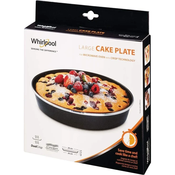 Whirlpool AVM285 Crisp Teller mit hohem Rand für Mikrowelle, ideal für schnelles Backen