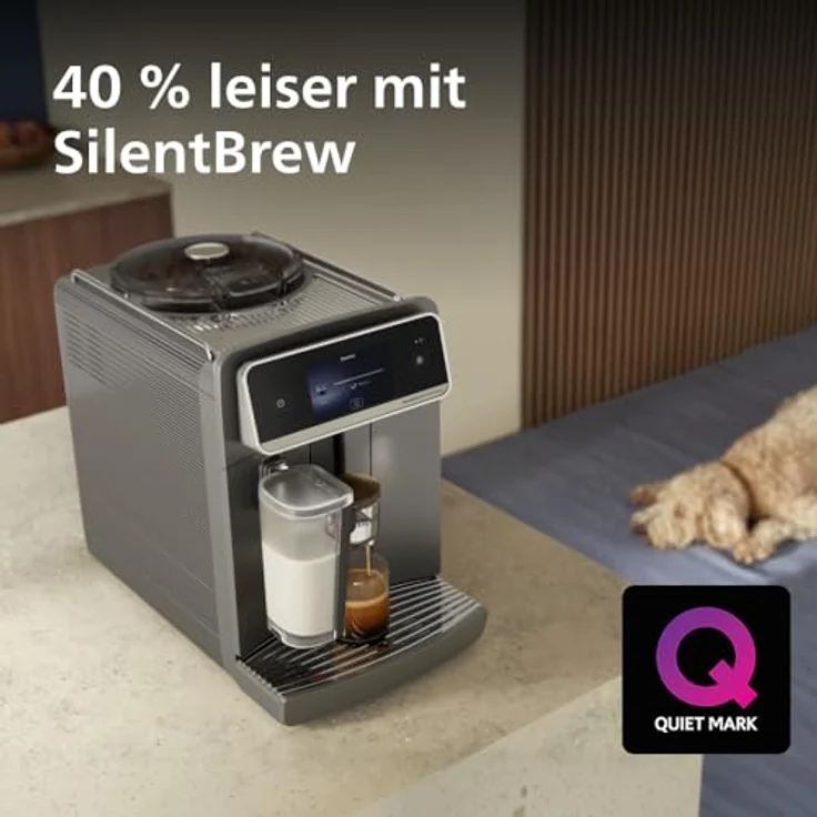 Philips LatteGo Pro Aromis Series 8000, Kaffeevollautomat mit 1,9 l Wassertank, integriertem Mahlwerk und 1500 W, Grau – Bild 8