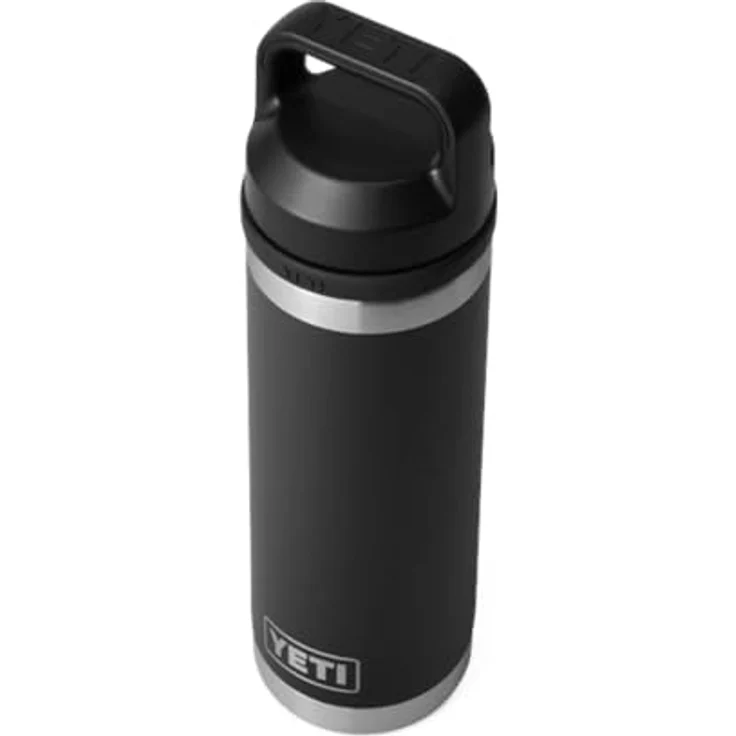 YETI Rambler Flasche mit Chug-Verschluss, Edelstahl 18/8, doppelwandige Vakuumisolierung, 100% leakproof, Black, 18 oz (532 ml) – Bild 4