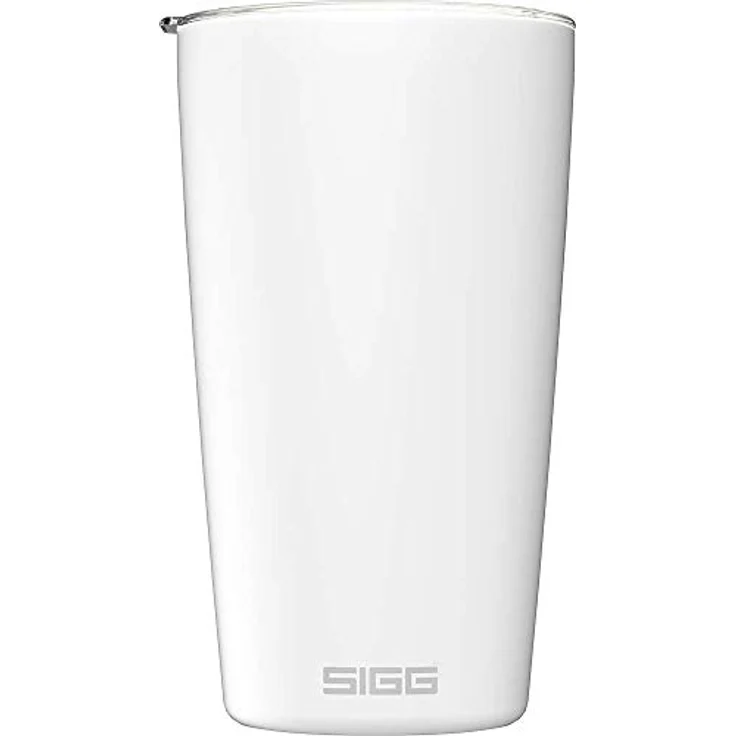 SIGG Neso Cup White Thermobecher (0.4 L), schadstofffreier und isolierter Kaffeebecher, Coffee to go Becher aus 18/8 Edelstahl, mit Keramik Pure Ceram Beschichtung – Bild 1