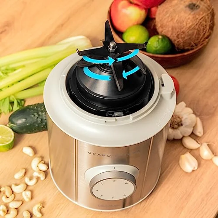 Cecotec Standmixer Grand Katana 2700MAX Total Destroy W, 2700W Maximalleistung, 8-Klingen-Messer mit schwarzer Titanbeschichtung, Thermoresistenter Krug 1,8L – Bild 3