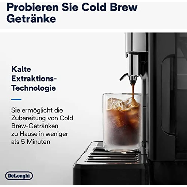 De'Longhi Eletta Explore Cold Brew ECAM452.67.G, Kaffeevollautomat mit LatteCrema Milchsystem, 3,5 Zoll TFT Touchscreen Farbdisplay, Dunkelgrau, inklusive Kaffeekanne – Bild 5