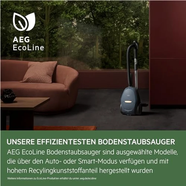 AEG ANIMAL 8000 AB81A2DG Staubsauger mit Beutel/hohe Saugleistung/Intelligenter Auto-Modus/48% Recyclingkunststoff/Pet XL Turbodüse/3in1 Multidüse/12 m Kabel/HEPA-Filtration/LED-Licht, grün – Bild 3