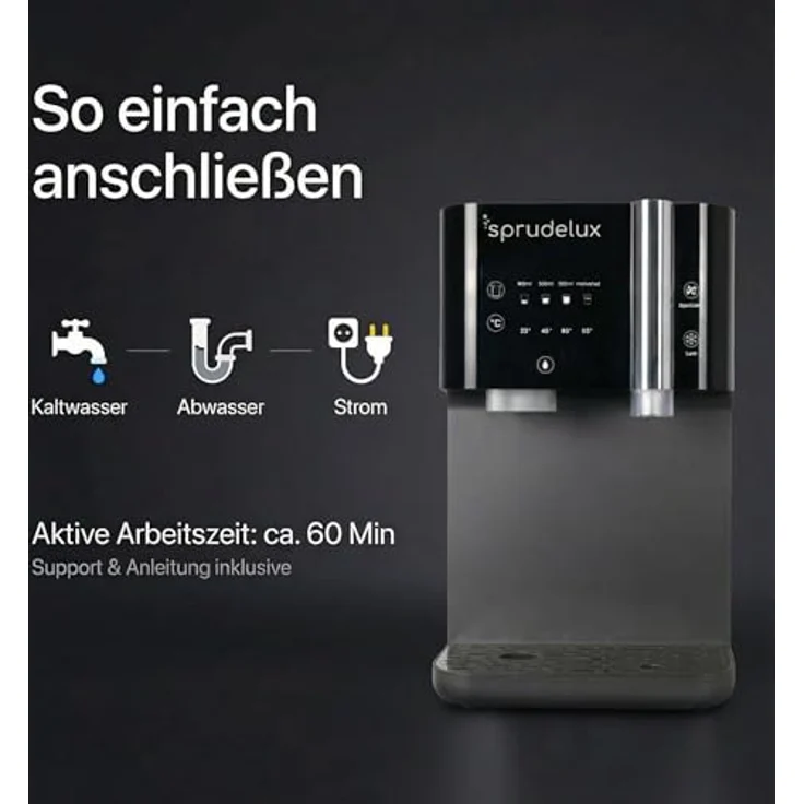 Neues Wasser SPRUDELUX JUMAN Supreme, Wasserspender mit Umkehrosmose, Sprudel & Heißwasser, Direct-Flow-System, Touchdisplay – Bild 5