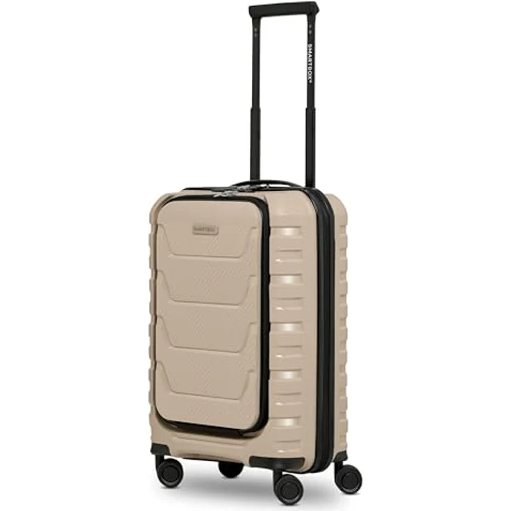 Smartbox Edition 01, Kabinentrolley 55 cm mit Laptopfach, 4 Rollen, beige – Bild 1