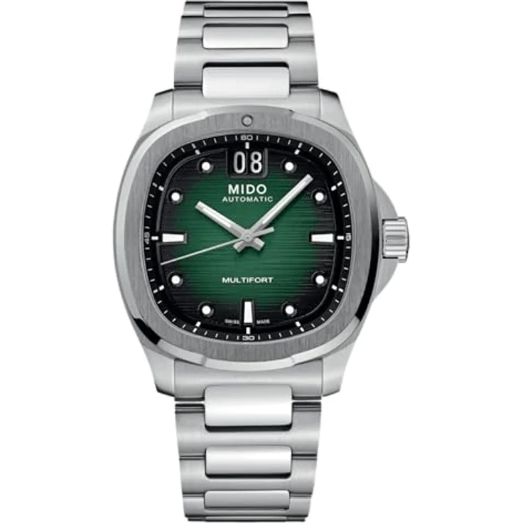 MIDO Orologio Multifort TV Big Date M0495261109100, Armbanduhr aus Edelstahl in Silber mit Saphirglas – Bild 1