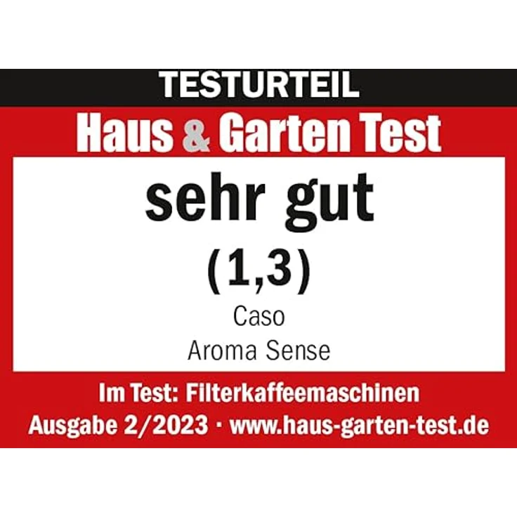 CASO Aroma Sense - Design Kaffeemaschine, ideale Brühtemperatur von 92 - 96 °C, volle Aromaentfaltung dank Aromastab in der Kaffeekanne, inkl. Permanentfilter aus titanbeschichtetem Edelstahl – Bild 3