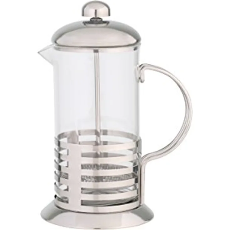 axentia Kaffee- und Teezubereiter, Edelstahl Kaffeemaschine, 1 liter Fassungsvermögen, volles Aroma, Pressfilterkanne, sofort genießen, Kaffeepresse mit temperaturbeständigem Borosilikatglas, French Press, Barista