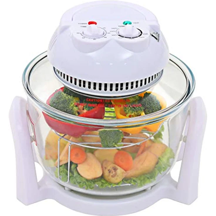 vidaXL Halogenofen Heissluftofen mit Erweiterungsring 800W 10L Halogenoven – Bild 2