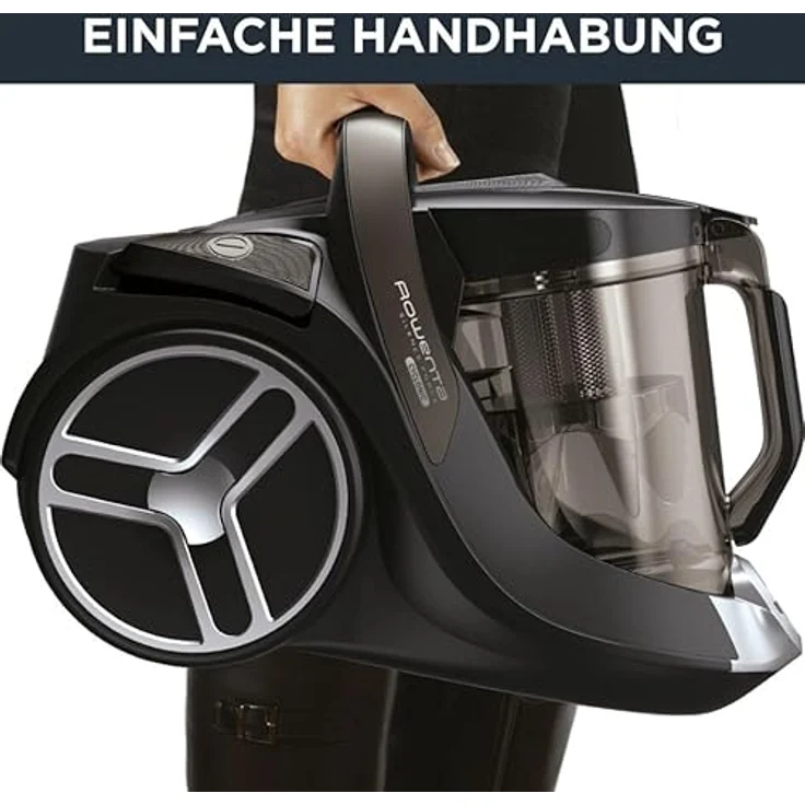 Rowenta RO7260EA Silence Force Cyclonic beutelloser Bodenstaubsauger (große Staubbehälterkapazität: 2,5 Liter, schlankes und modernes Design, langlebiger EffiTech-Motor) schwarz – Bild 6