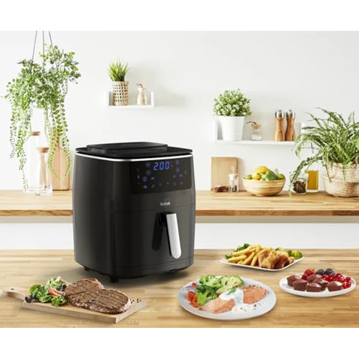 Tefa FW2018 Easy Fry Grill & Steam Heißluftfritteuse, 1700 Watt, ohne Fett, 6,5 Liter, Touch, schwarz – Bild 6