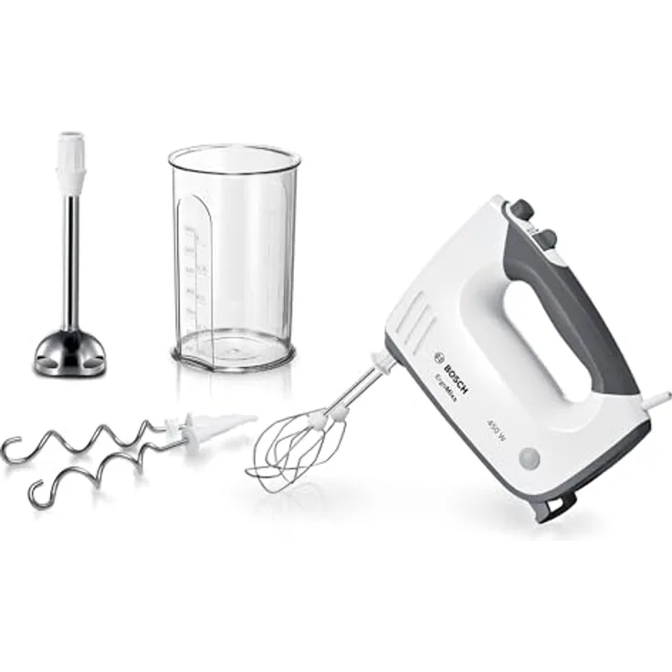 Bosch Hausgeräte Handrührer, ErgoMixx, 750 W, Weiß, grau, MFQ37470, Handmixer, Grau, Weiss