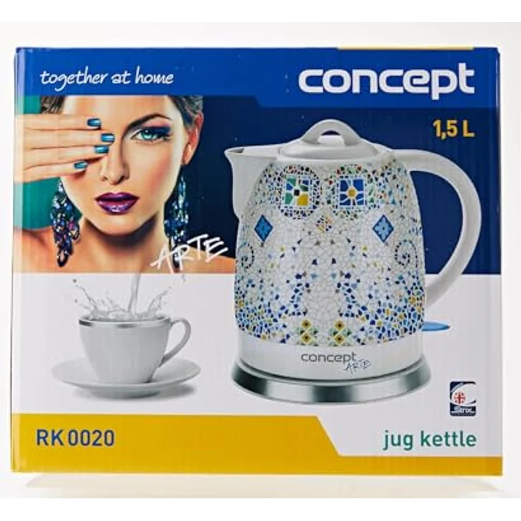 CONPT Hausgeräte RK0020 Keramik Wasserkocher, Einzigartiges Design, Hauch von Orient, 1,5 L, Weiß, 1350 W – Bild 6