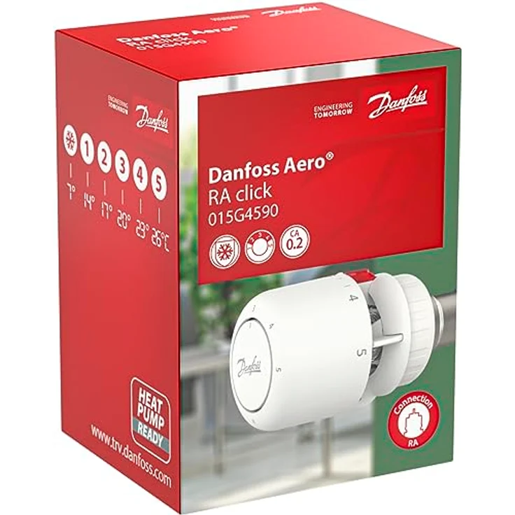Danfoss Aero RA Click Thermostatischer Sensor mit gasgefülltem Thermostatbalg und eingebautem Sensor – Bild 3