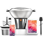 Taurus Mycook Next Küchenmaschine mit WiFi, 2000 W, 3,75 l, XXL-Display, Sprachkocher, bis zu 140 Grad, Induktion, Multifunktions-App, MyCook, Konnektivität mit Ihrem Smartphone, Zubehör Set