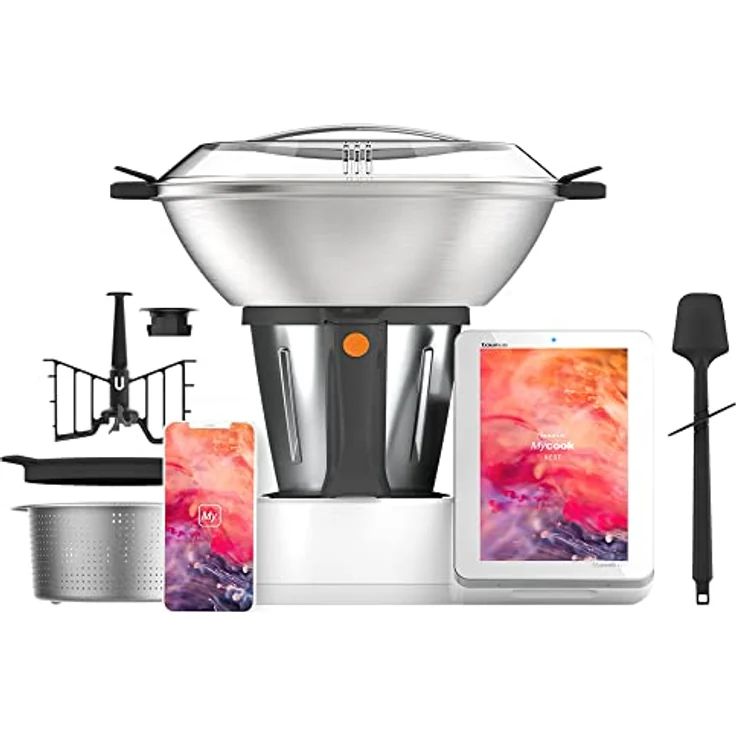 Taurus Mycook Next Küchenmaschine mit WiFi, 2000 W, 3,75 l, XXL-Display, Sprachkocher, bis zu 140 Grad, Induktion, Multifunktions-App, MyCook, Konnektivität mit Ihrem Smartphone, Zubehör Set – Bild 1