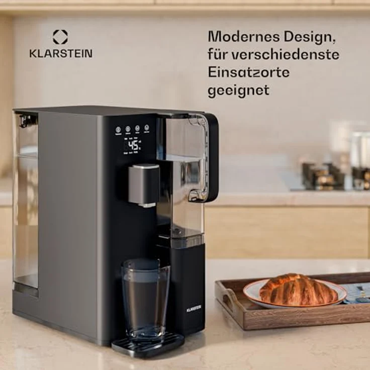 Klarstein VitalPour Osmoseanlage - 5-Stufen Umkehrosmosefiltration, Heißwasser in 3 Sek., 5L Tank & 1,5L Krug, 5 Temperaturstufen, Touch-Display, Kindersicherung, Einfacher Einbau – Bild 6