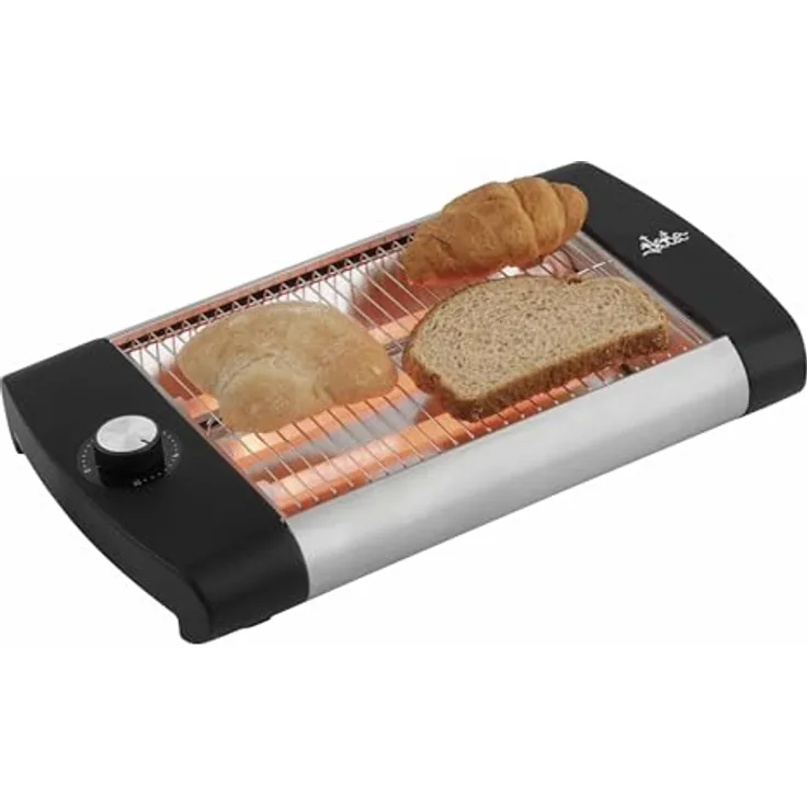 JATA JETT1588 Toaster, Edelstahlgehäuse, 5-Minuten-Timer, 600 W, Schwarz