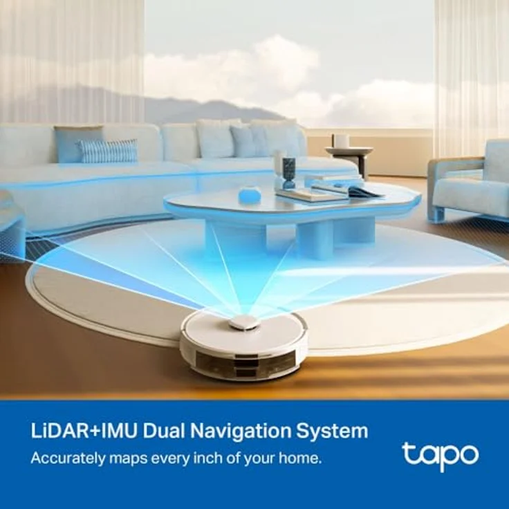 TP-Link Tapo RV30 Max Plus, Staubsauger Roboter mit Auto-Empty, 5300 Pa Saugkraft, Wischfunktion, Weiss – Bild 5