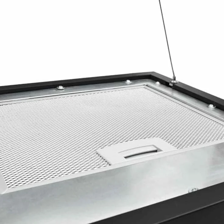 vidaXL Hängende Inselhaube, 37 cm, mit LCD-Touch-Sensor, pulverbeschichteter Stahl, geräuscharm, 3-stufige Absaugung, integrierte LED-Leuchten – Bild 4